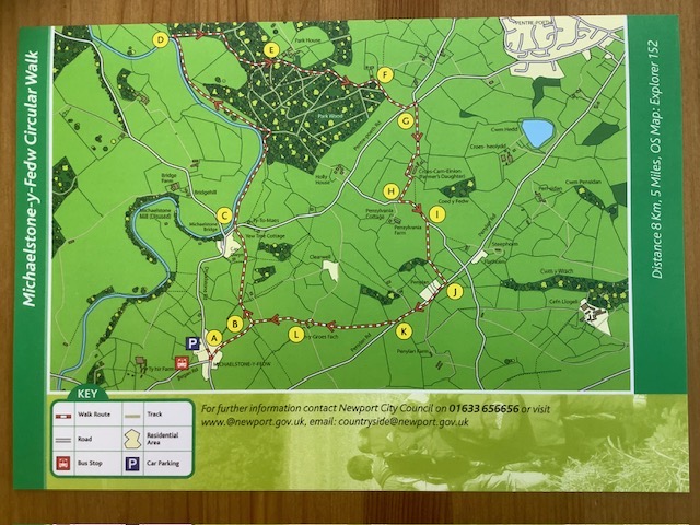 Michaelstonb-y-Fedw Circular Walk map